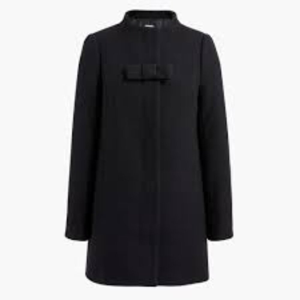 J Crew Bow-Front Wool Coat
